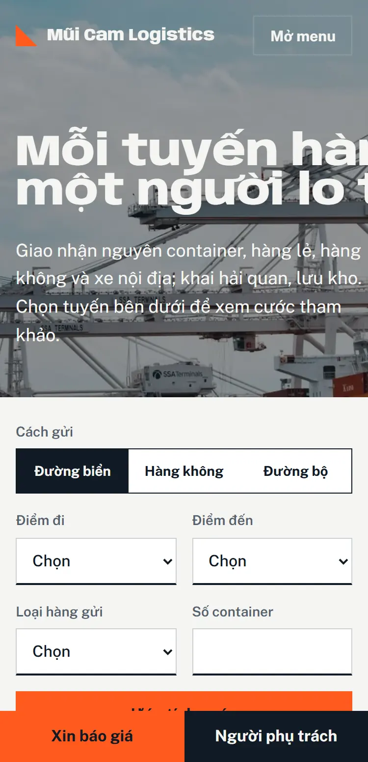 Mẫu công ty logistics