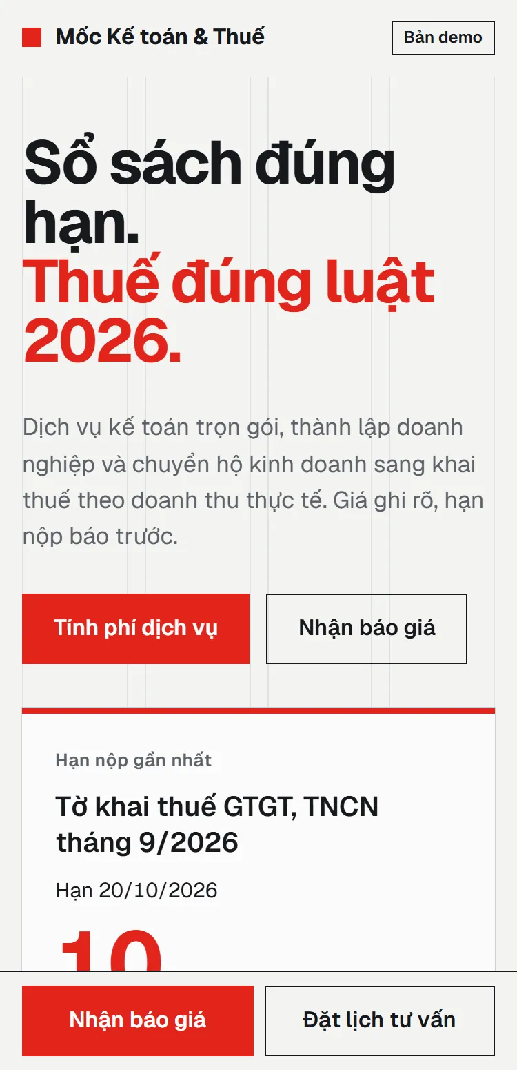 Mẫu dịch vụ kế toán