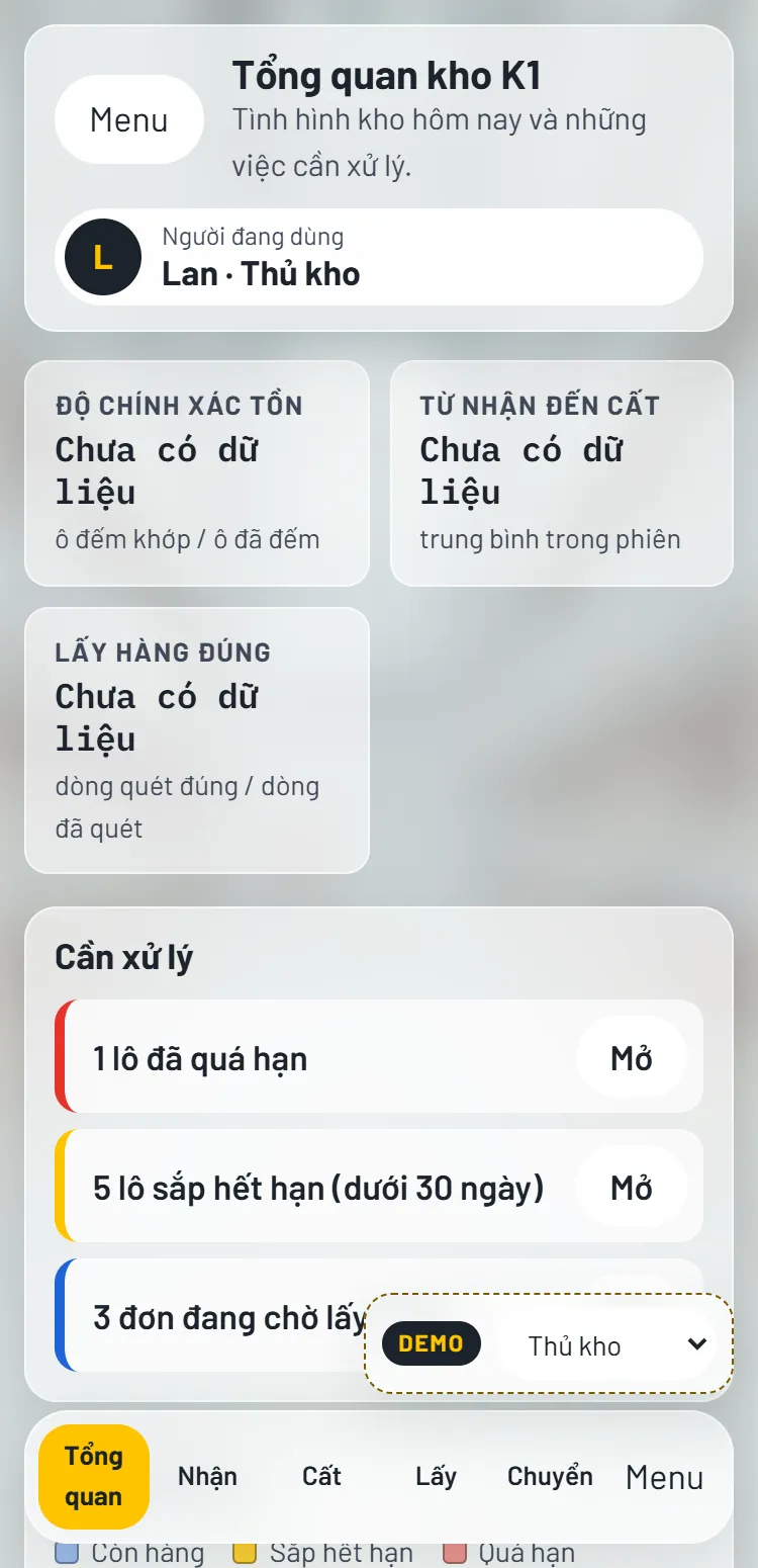 Mẫu quản lý kho WMS