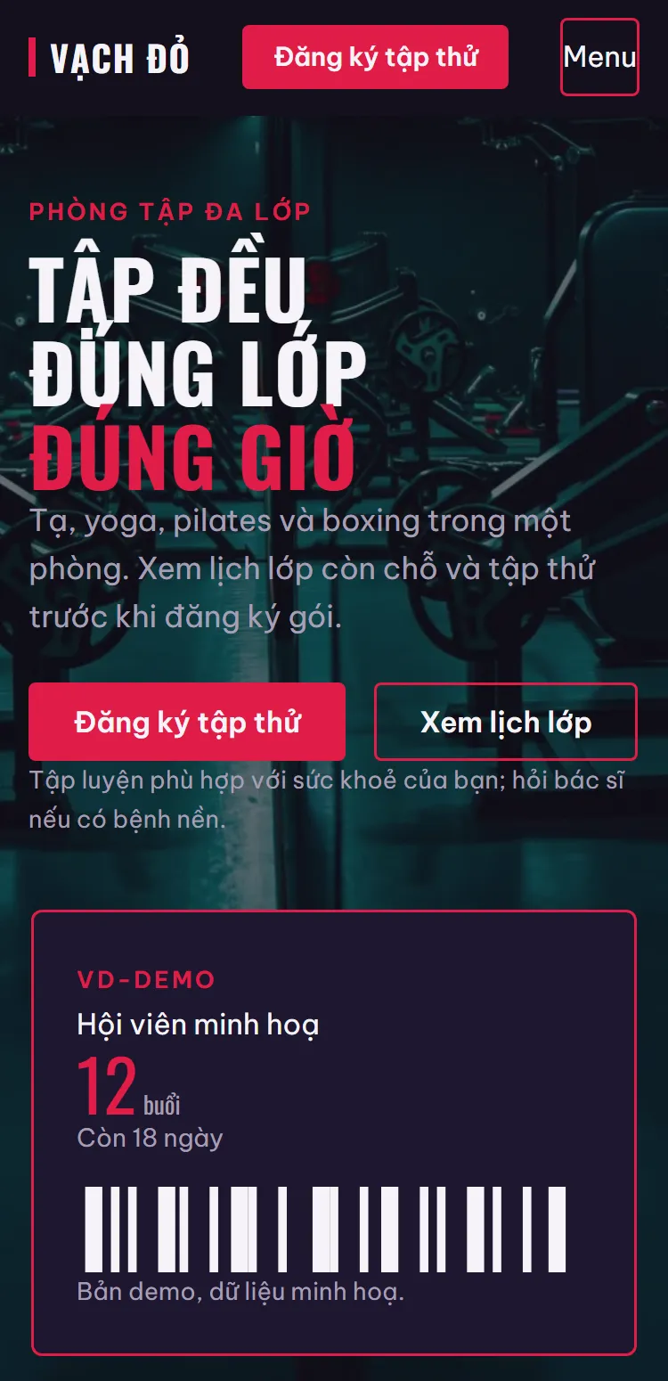 Mẫu quản lý phòng gym