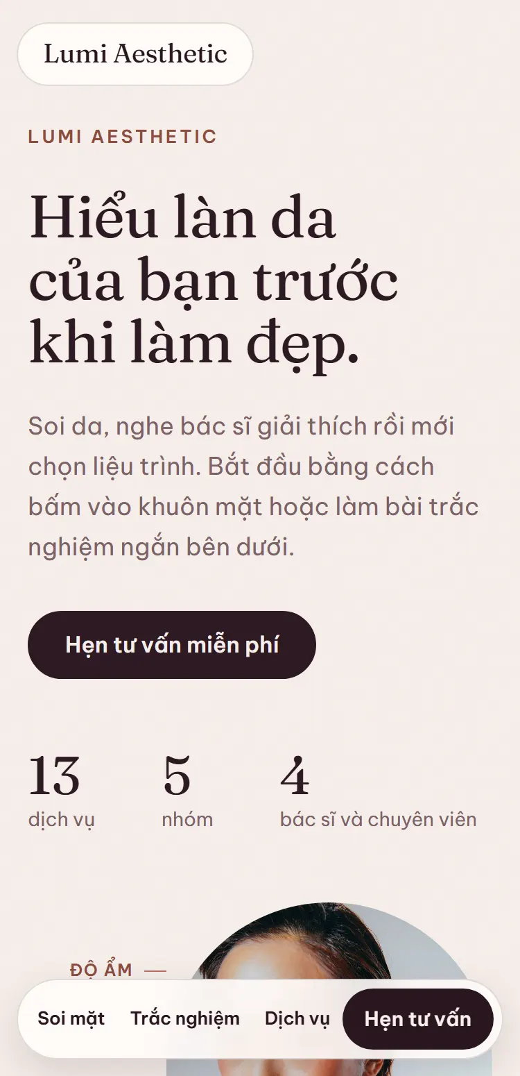 Mẫu thẩm mỹ viện